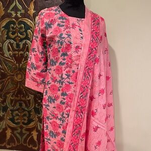 Cotton three piece suit set